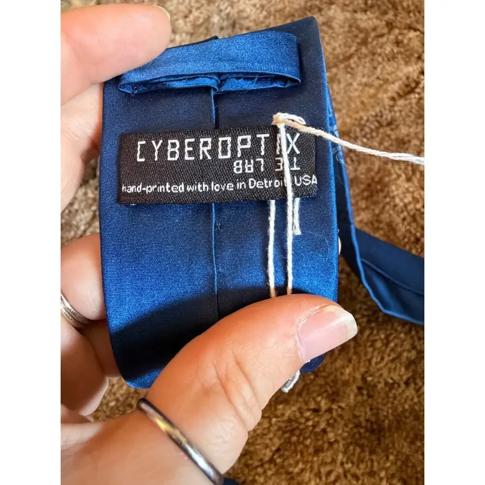 Cyberoptix TieLab Blueprint Architectural Graphic Necktie Chicago USA Artisanal